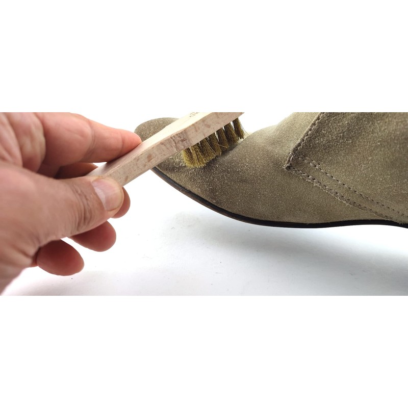 Hebold Shoemaking Brass Brush for Sensitive Suede Leather, Nubuck Leather