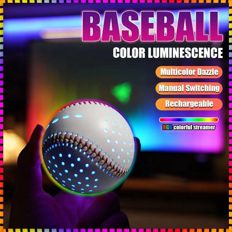 9 Inch Glow in The Dark Baseball Night Throwing Practice
