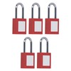 5 Set Lockout Tagout Locks Chrome Plated Nylon Loto Safe
