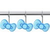 CTOHN 12-Piece Blue Bow Shower Curtain Hooks, Cute Stainless Steel