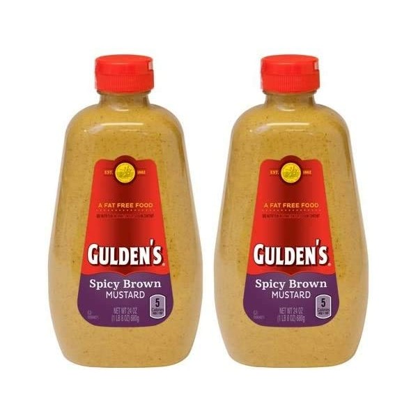 Spicy Brown Mustard, 24 oz,pack of 2 perfect for spreading on sandwiches