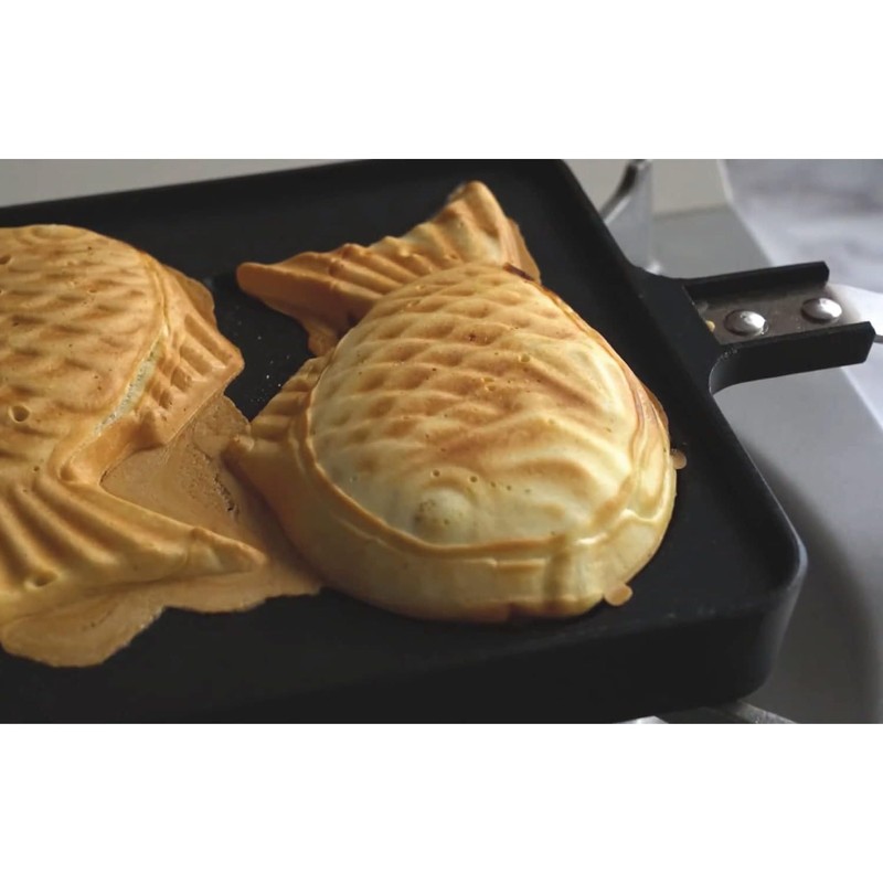 Made in Korea COOKKING Taiyaki Fish-Shaped Pancake Double Pan (붕어빵