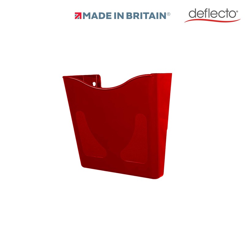 Deflecto 6 Pack Red Portrait A4 Wall Mounted Document Holder