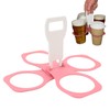 Portable Drink Carrier, Foldable Plastic Cup Holder, Reusable Cup Holder
