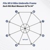 Simple Deluxe 9' Patio Umbrella Replacement Canopy for 8 Ribs,
