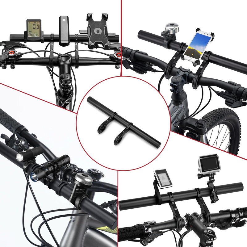 Kigniote Bicycle Handlebar Extension 30 cm Bicycle Handlebar Extension Aluminium