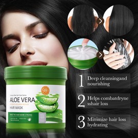 Aloe Vera Haarmaske, Haarmaske Reparieren, Keratin Haarmaske, Haarmaske Für Geschädigtes Haar, Aloe Vera Reparatur-Haarmaske, Repair Hair Mask, Pflegen Sie Das Haar, 500g