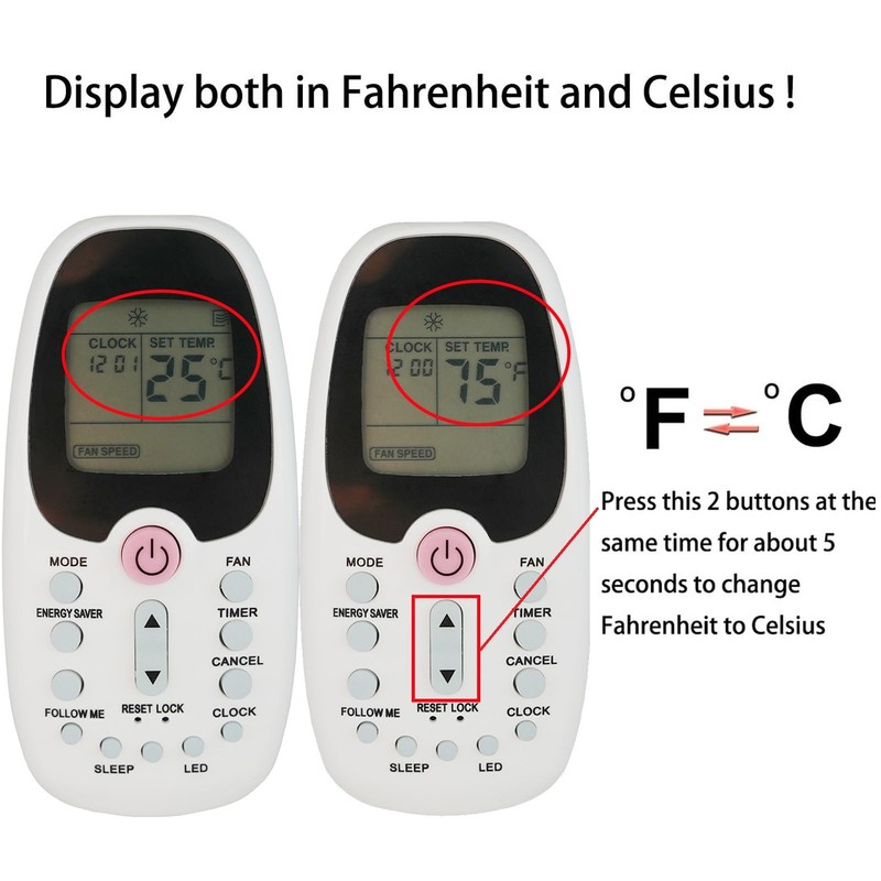 Kassionel Replacment Remote Control Compatible for Arctic King Midea Comfort-aire
