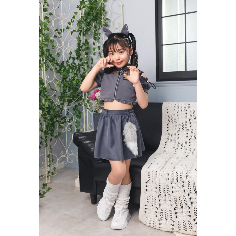 Clear Stone Halloween Toxic Wolf Kids Cosplay, 55.1 inches (140