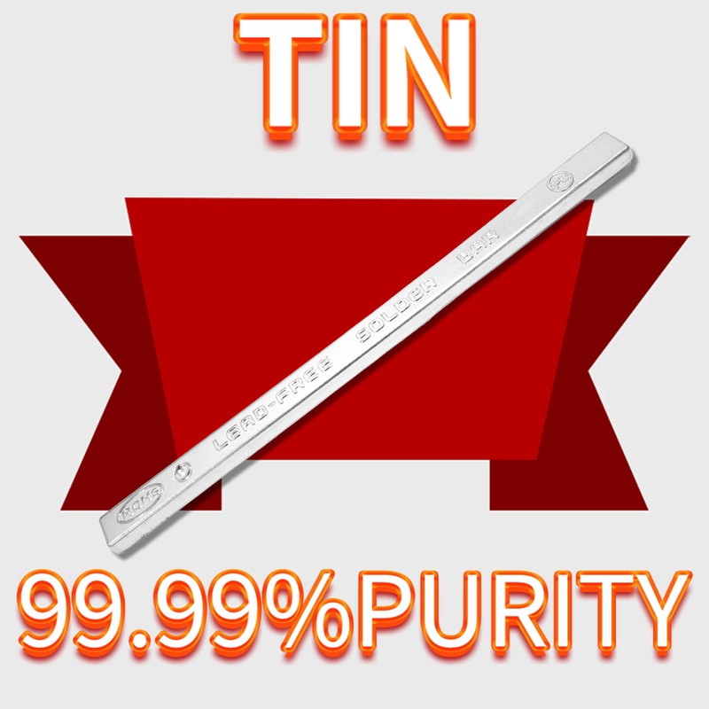 Ouwinway 1LB Lead-Free Solder Bar((16oz/454g±5g)),Pure Tin,99.99% High Purity Suitable for