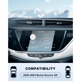 BIXUAN 2020-2023 Encore GX Screen Protector -For Buick Encore GX (Preferred/Select/Essence) 8 Inch Touchscreen, 2023 Encore GX Accessories Navigation 9H Tempered Glass Anti-Fingerprints HD Cover