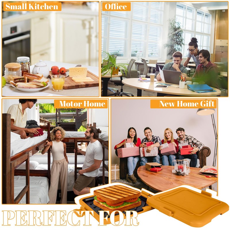Microwave Crispy Sandwich Maker - 5.5" Non-Stick Panini Press with