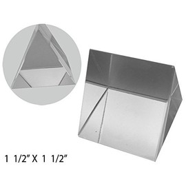 MAXIMIZE 1.5" x 1.5" (38mm x 38mm) Optical Glass Triangular Prism | Demonstrates Refraction & Dispersion | Premium Quality for Educational, Photography & Artistic Use