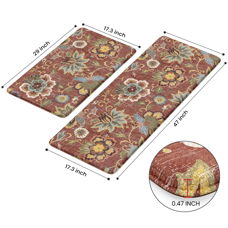 LEEVAN Kitchen Mats for Floor Non-Slip, Cushioned Anti Fatigue Mat