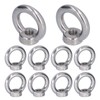 10Pcs Lifting Eye Nut Stainless, Bolts Eye Bolts Steel Ring