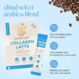 Clöud Café Café Instantáneo Con Colágeno Vainilla Y Latte