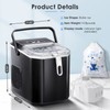 Xbeauty Ice Makers Countertop,Protable Ice Maker Machine with Self-Cleaning, 26Lbs/24H,9