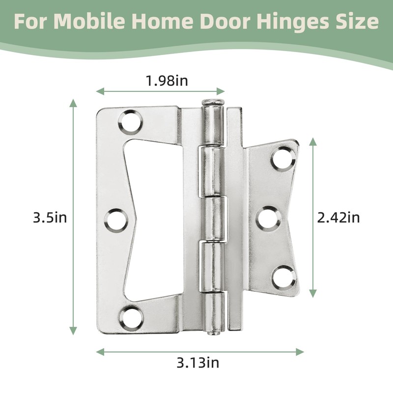 Non-Mortise Butterfly Hinges 4 Pack Heavy-Duty