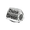Zable Sterling Silver Think Green Bead/Charm