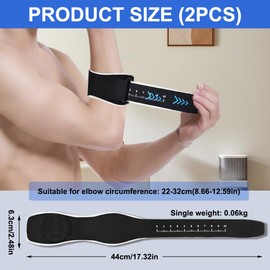 Gohytal Tennisarm bandage Testsieger, Leichte Ellenbogenbandage Tennisarm Bandage, Ellenbogen Bandagen Herren und Damen für Kraftsport im Gym, Ellbogen Bandage bei Golferarm, Epicondylitis Spange