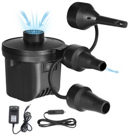 ieron 220-240V Electric Air Pump, 3 Nozzles, Inflator, Deflator, Electric Pump for Inflatable Swimming Pool, Air Mattresses, Swimming Ring, Pump Air Bed