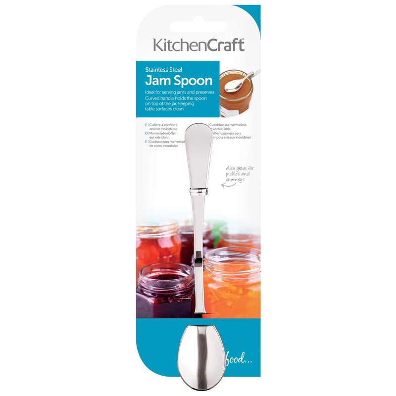 KitchenCraft Jam Spoon for Jars, Stainless Steel, 15 cm, Silver