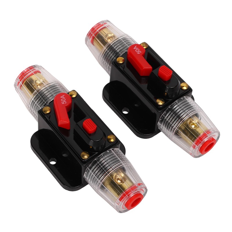 12‑24V Inline Circuit Breaker with Manual Reset Fuse Holder Battery