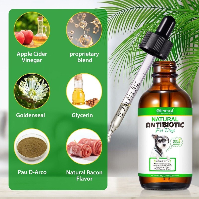 Oimmal Natural Antibiotic for Dogs Allergy Relief Apple Dog Itch