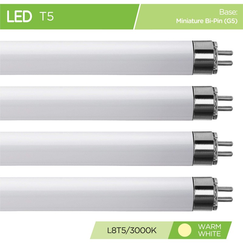 (Pack of 4) LED Direct Replacement F8T5/WW - T5 -