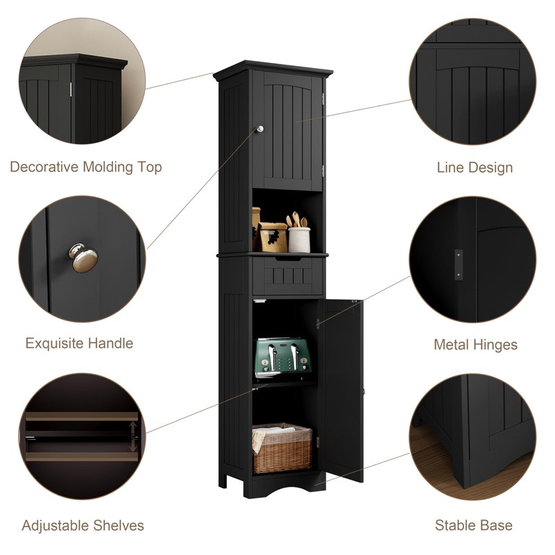ChooChoo 67" Tall Bathroom Storage Cabinet, Narrow Bathroom Cabinet with
