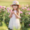 OPVXZAD Straw Hat and Small Bag Set Flower Visor Sun