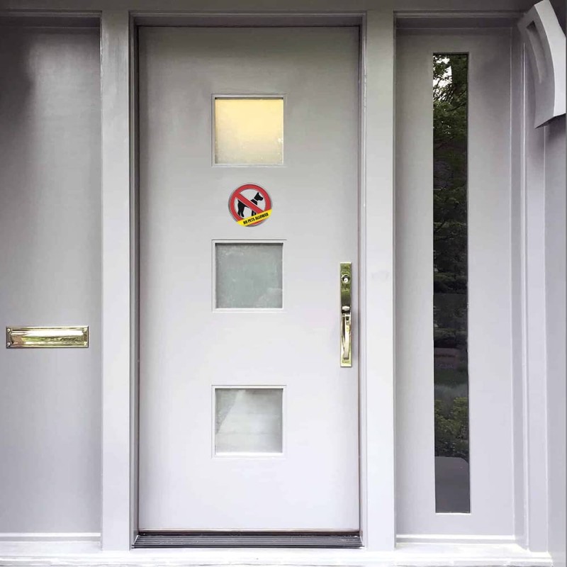 TRUSTY No Pets Allowed Sign for Business Sticker