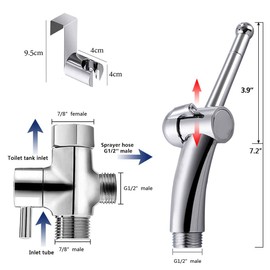 Enema Shower Bathroom Handheld 59inch Shower Hose with Enema Showerhead Cleaning Kit Shower Douche Attachment for Men