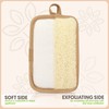 Almooni Premium Egyptian Exfoliating Loofah Pad Body Scrubber - Rectangular