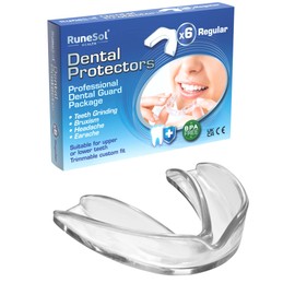 Runesol 6 x Normal Teeth Grinding Splint Grinding Splint Night Grinding Bite Splint for Bruxism Mouth Guard Splint Snoring Splint