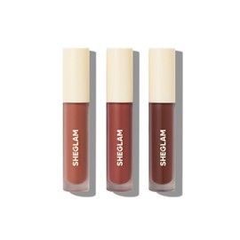 SHEGLAM Juego De 3 Mini Labiales Líquidos Matte Allure Con Aceite De Girasol Nutritivo Que Reduce Las Líneas Finas De Los Labios Labial Líquido De... 