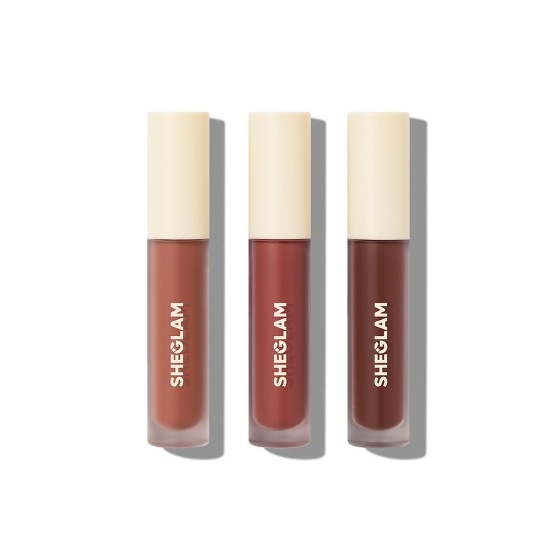 SHEGLAM Juego De 3 Mini Labiales Líquidos Matte Allure Con