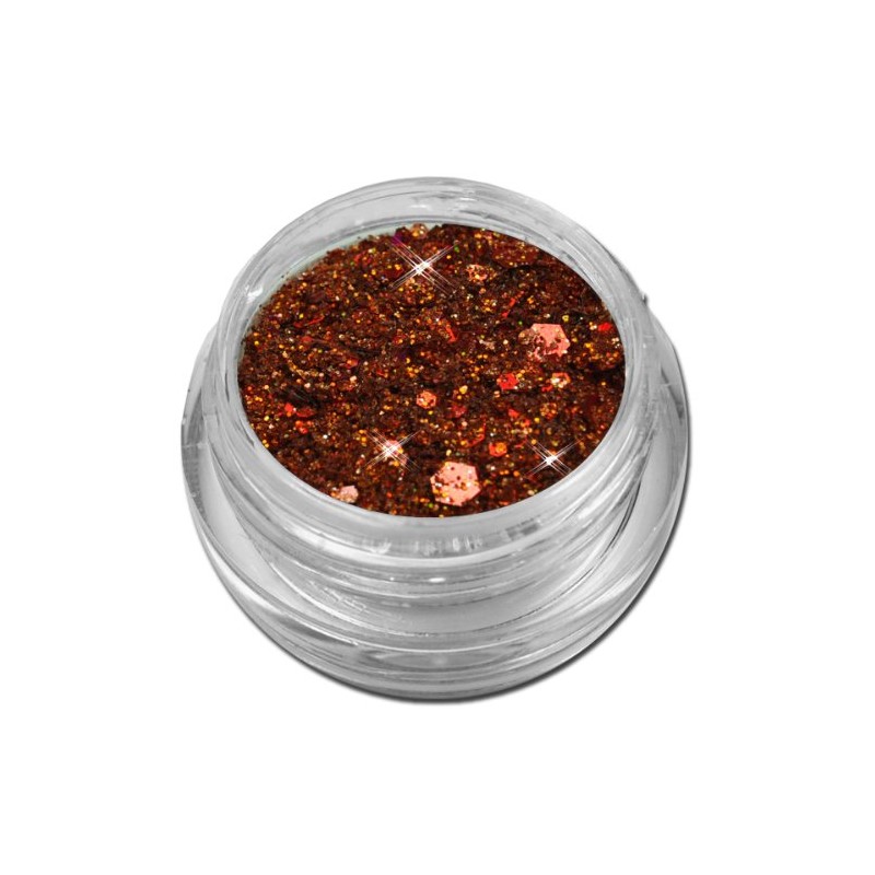 Glamour Mix Glitter Powder Red Orange Nail Art