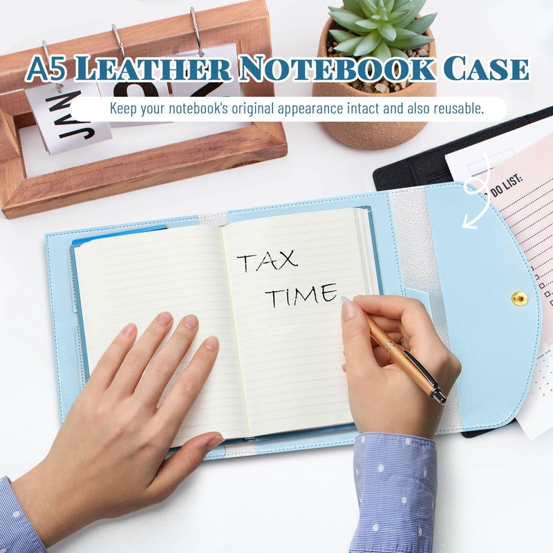 Rocketbook Fusion Cover, Blue Business Notebook Organizer, Refillable Rocketbook Case,