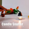 2PCS Candle Snuffer with Long Handle Bell Shape Metal Flame