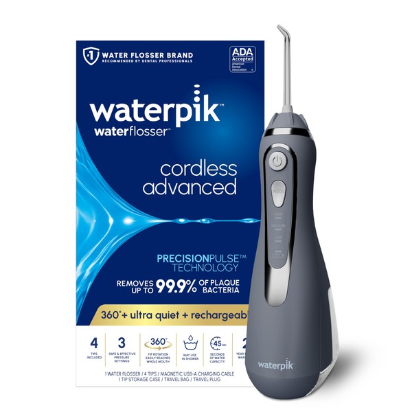 Waterpik Cordless Advanced 2.0 Water Flosser For Teeth, Gums, Braces,