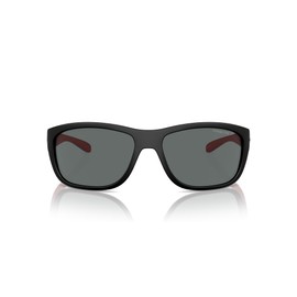 ARNETTE Men's An4337 Floresta Sunglasses, Black/Red Matte/Shiny/Dark Grey Polarized, 63 mm