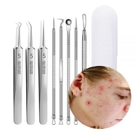 Sebum extractor, sebum control, skin, blackhead extraction tool 8-piece set, skin care, blackhead extractor, sebum extraction, blackhead removal / 피지압출기 피지관리 피부 블랙헤드 압출 도구 8종세트 피부관리 블랙헤드압출기 피지압출 블랙헤드제거