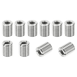PATIKIL Thread Adapters Sleeve Reducing Nut, 10 Pcs M14x2 Male to M8x1.25 Female Repairing Insert Nut Screw Reducer Stainless Steel Fastener 18mm