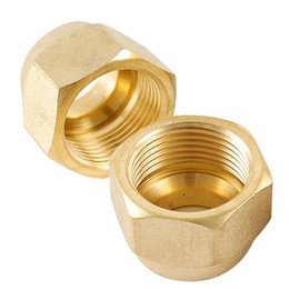 2 Stück Bördelüberwurfmutter, 3/8 Zoll Kältemittelleitung Bördel Überwurfmutter, Messing Bördelmuttern Klimaanlage Teile Anschlüsse,3/8" Muttern für Kupferrohre von Klimaanlagen