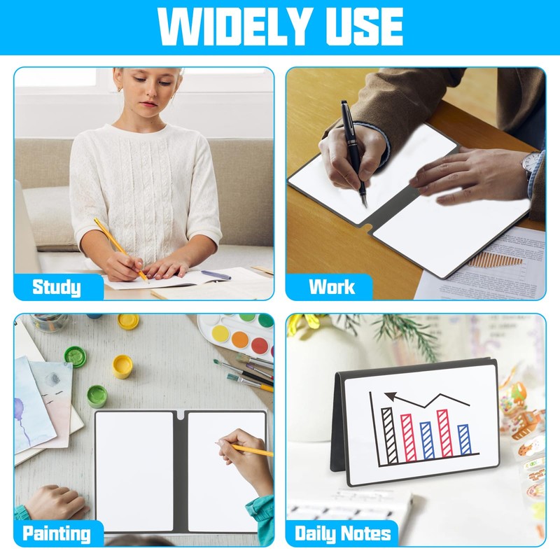 Small Whiteboards A5 Whiteboard Notebook, Mini Dry Erase Whiteboard Notepad,