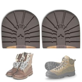 HuGuWdy Brown Boot Heel Replacement 1 Pair，Shoe Heel Repair Anti Slip Shoe Grips Shoe Repair Kit Shoe Sole Repair Heel Repair Kit For Shoes Rubber Soles For Bottom Of Shoes For Rubber Front Sole