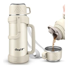 Termo De Acero Inoxidable Doble Para Café Y Agua Botella