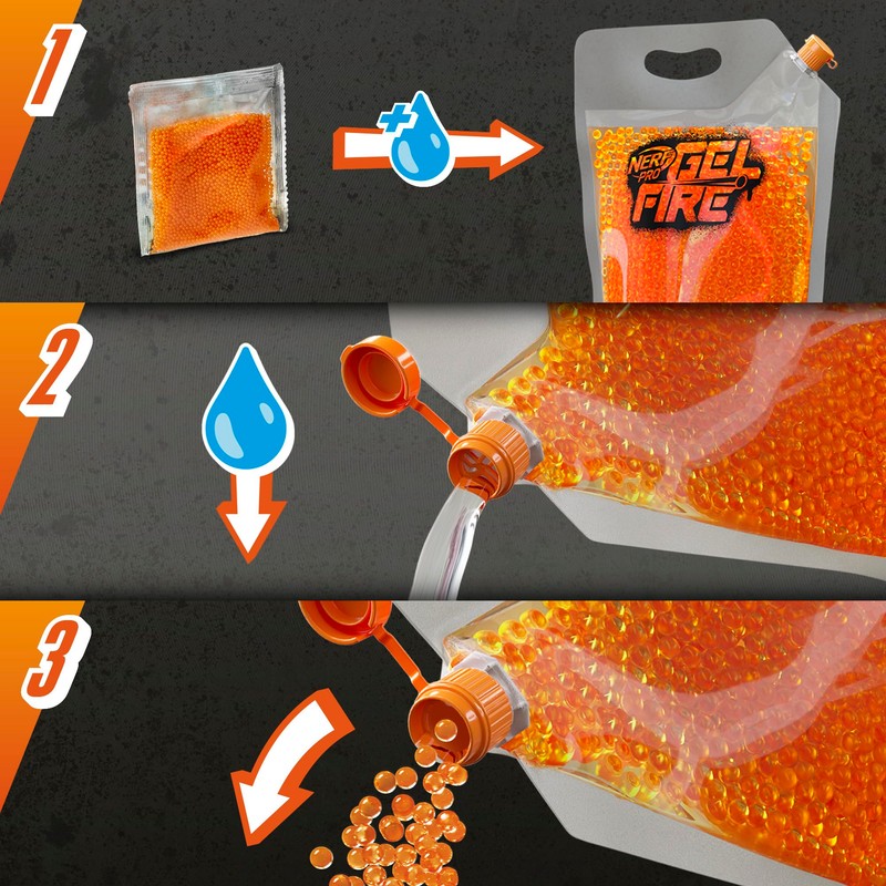 Nerf Pro Gelfire Reusable Ammo Pouch & 10,000 Dehydrated Gelfire