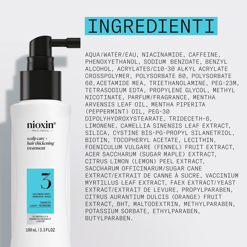 Nioxin System 3 Tratamiento Leave-In Engrosador para Cabello Teñido y